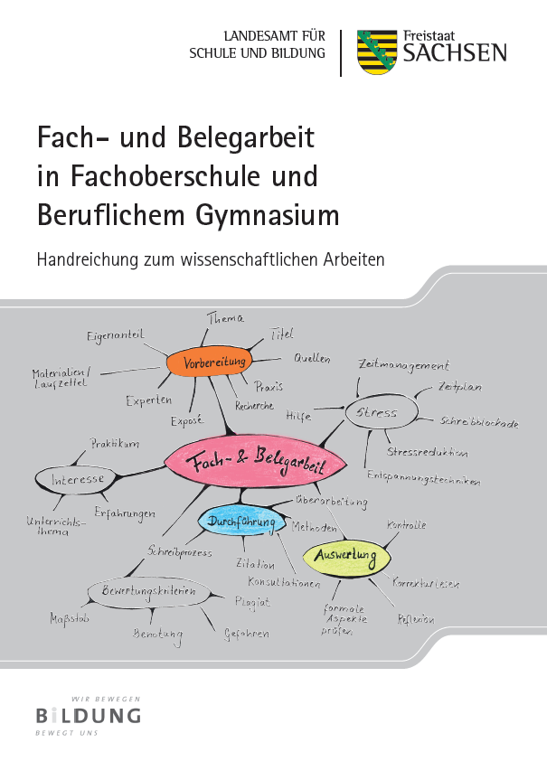 Erg Nzung Zur Handreichung Fach Und Belegarbeit In Fachoberschule Und