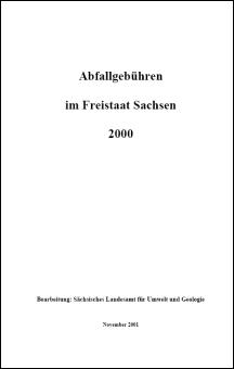 Vorschaubild zum Artikel Abfallgebühren im Freistaat Sachsen 2000