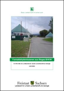 Schriftenreihe Heft 8/2009 - Formaldehydemissionen aus Biogas-BHKW Bild