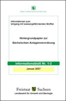 Hintergrundpapier zur Sächsischen Anlagenverordnung