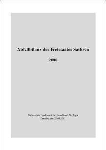 Abfallbilanz des Freistaates Sachsen 2000