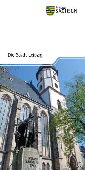 Titelseite des Flyers Die Stadt Leipzig