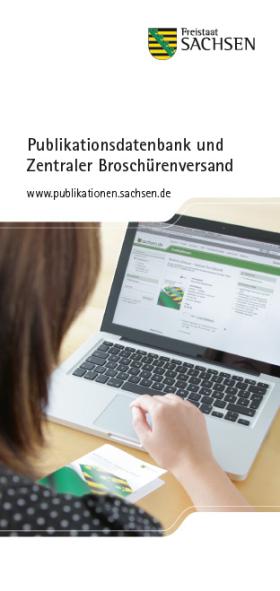 Titelseite Flyer Publikationsdatenbank und Zentraler Broschürenversand