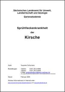 Sprühfleckenkrankheit der Kirsche