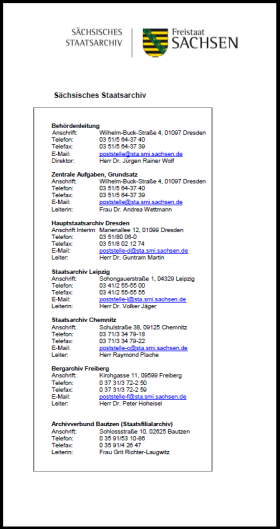 Vorschaubild zum Artikel Sächsisches Staatsarchiv, Statistik 2010