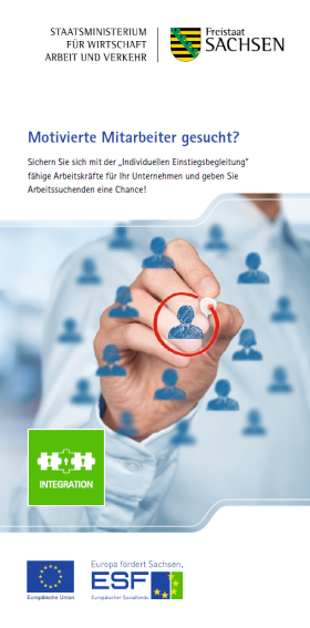 Titelseite Flyer Individuelle Einstiegsbegleitung (ESF)