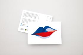 Vorschaubild zum Artikel "Sorbisch? Na klar." Postkarte mit Aufkleber und Adressfeld