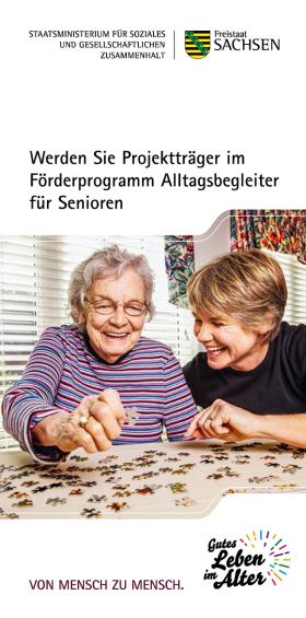 Titelseite Flyer Alltagsbegleiter für Senioren