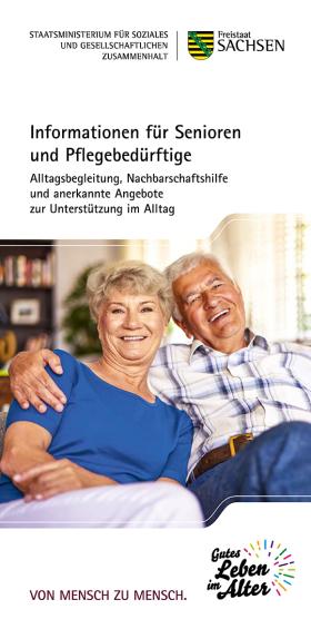 Titel Flyer »Informationen für Senioren und Pflegebedürftige«