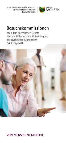 Titelseite Faltblatt Besuchskommissionen für psychiatrische Einrichtungen