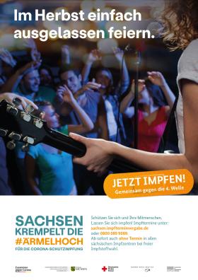Vorschaubild zum Artikel Plakat Corona-Schutzimpfung Motiv »Feiern«