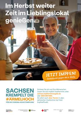 Plakat: Im Herbst weiter Zeit im Lieblingslokal genießen