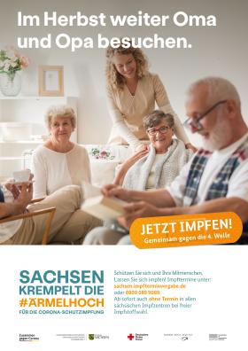 Plakat: Im Herbst weiter Oma und Opa besuchen