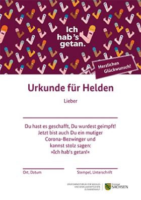 Vorschaubild zum Artikel Urkunde für Kinder zur Coronaschutzimfpung