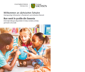 Vorschaubild zum Artikel Bun venit în școlile din Saxonia - Willkommen in Sachsen - rumänisch