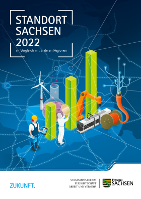 Cover- Standort Sachsen 2022 im Vergleich mit anderen Regionen