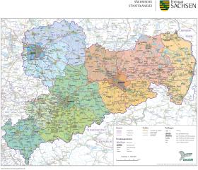 Karte des Freistaates Sachsen 2. Seite