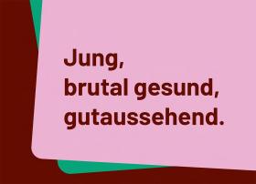 Vorschaubild zum Artikel Postkarte Öffentlicher Gesundheitsdienst "Jung, brutal gesund, gutaussehend."