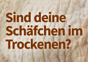 Vorschaubild zum Artikel Postkarte »Sind deine Schäfchen im Trockenen?«